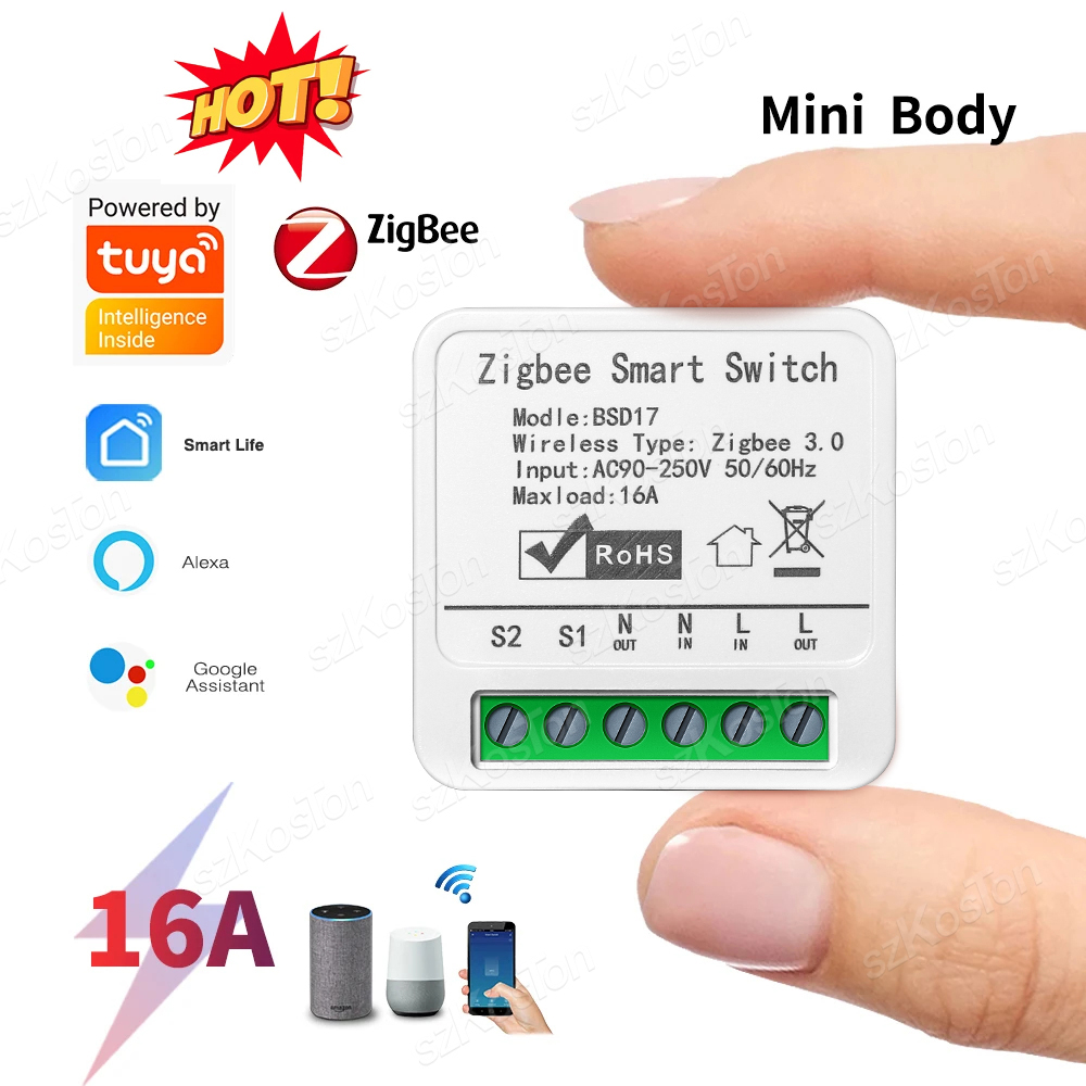 Smart Home Automation Diy - 16A تويا زيجبي وحدة تبديل ذكية