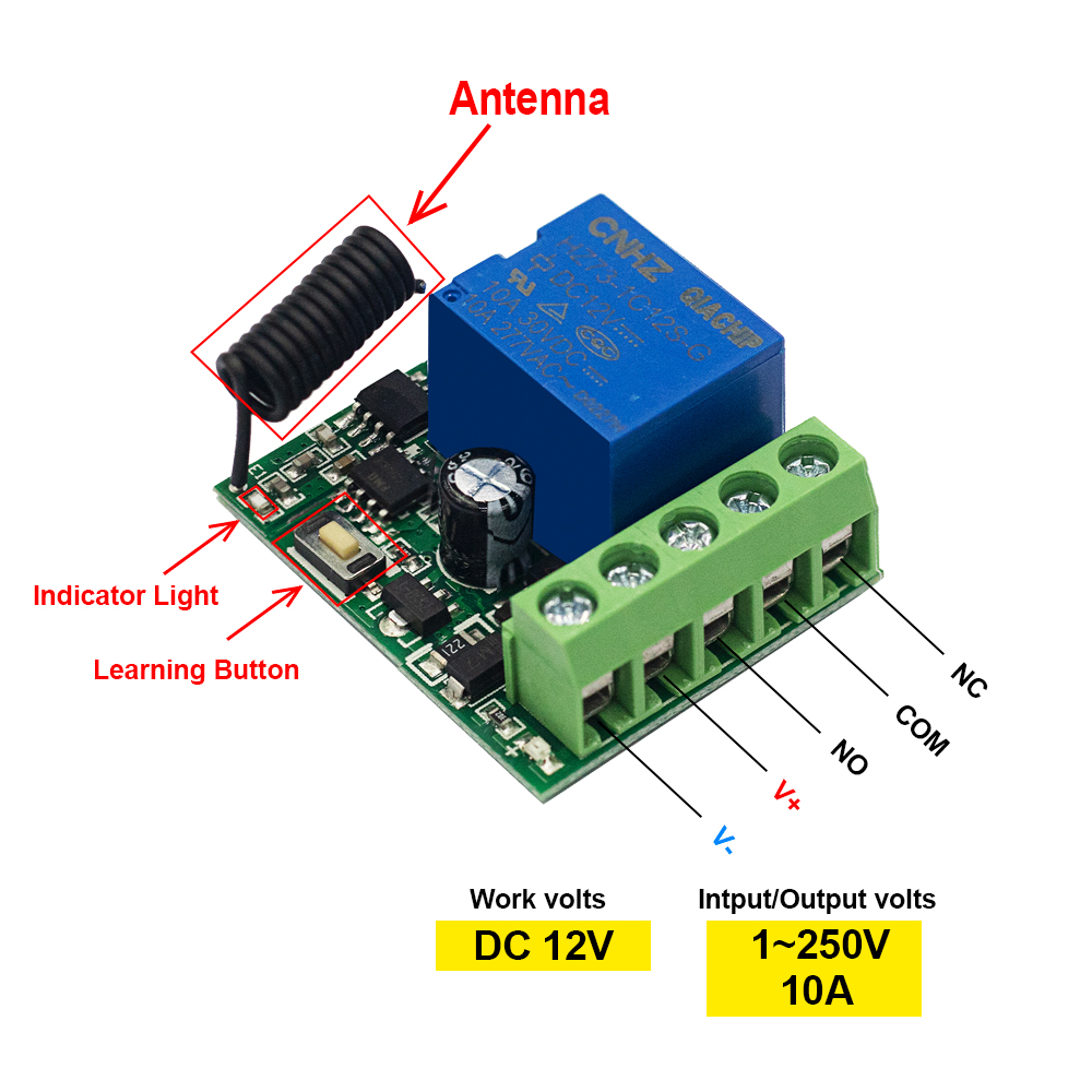 QIACHIP 433 ميجا هرتز تيار مست - مراجعة 433Mhz Receiver Module وسعره