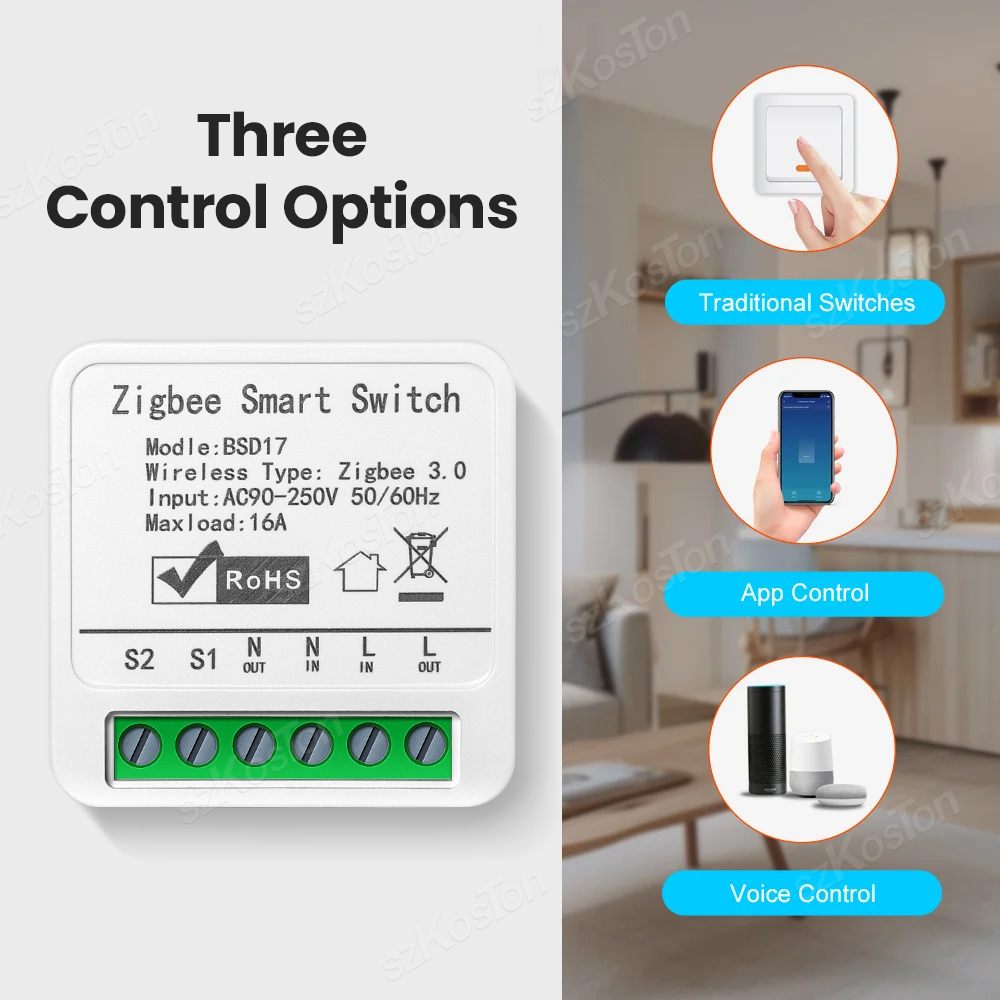 16A تويا زيجبي وحدة تبديل ذكية - مراجعة Smart Home Automation Diy وسعره